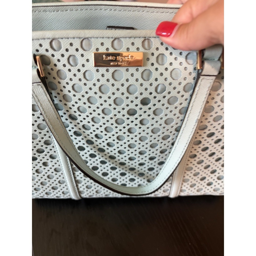 Kate Spade New Newbury Lane Leather Crossbody Purse Robin Egg Blue - Picture 4 of 16